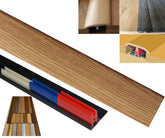Medium Oak 50mm x 1800mm Multi-Purpose Transitional Threshold Adhesive Clip System
